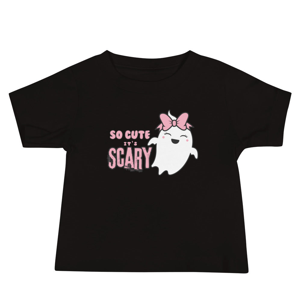 So Cute it's Scary Pink Bow Baby Jersey Short Sleeve Tee