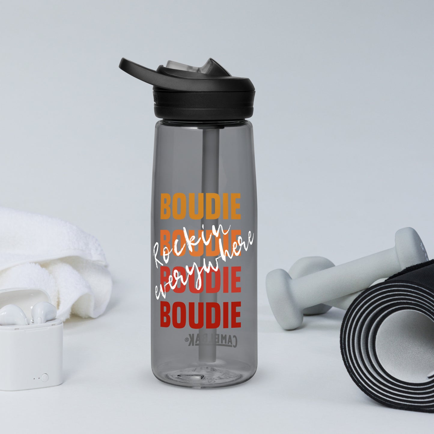 Boudie Rockin' Everywhere Sports water bottle