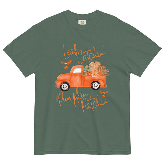 Leaf Catchin' & Pumpkin Patchin' Unisex garment-dyed heavyweight t-shirt