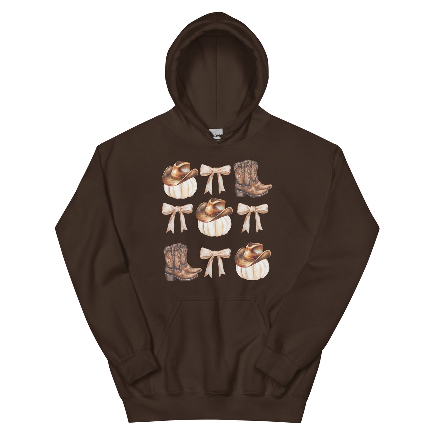 White Pumpkins, Boots-n-Bows Unisex Hoodie