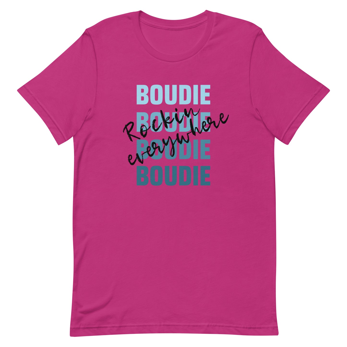 Boudie Rockin' Everywhere Blues Unisex t-shirt