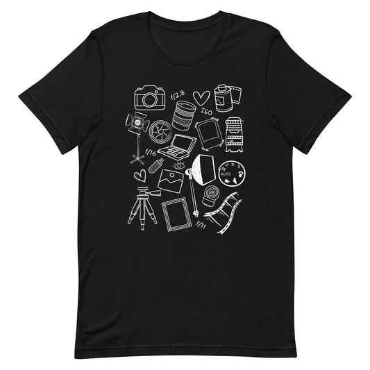 PHOTOGRAPHY DOODLES Unisex t-shirt