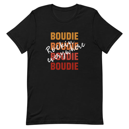 Boudie Rockin' Everywhere Unisex t-shirt