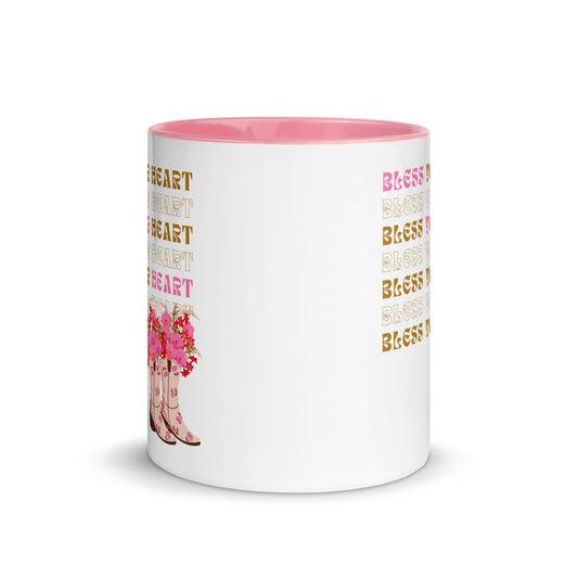 Bless your Heart - Flowers Mug with Color Inside