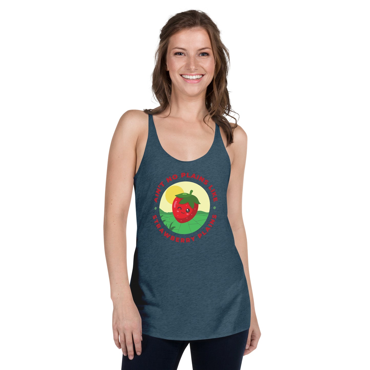 Ain't No Plains Like Strawberry Plains Women's Racerback Tank