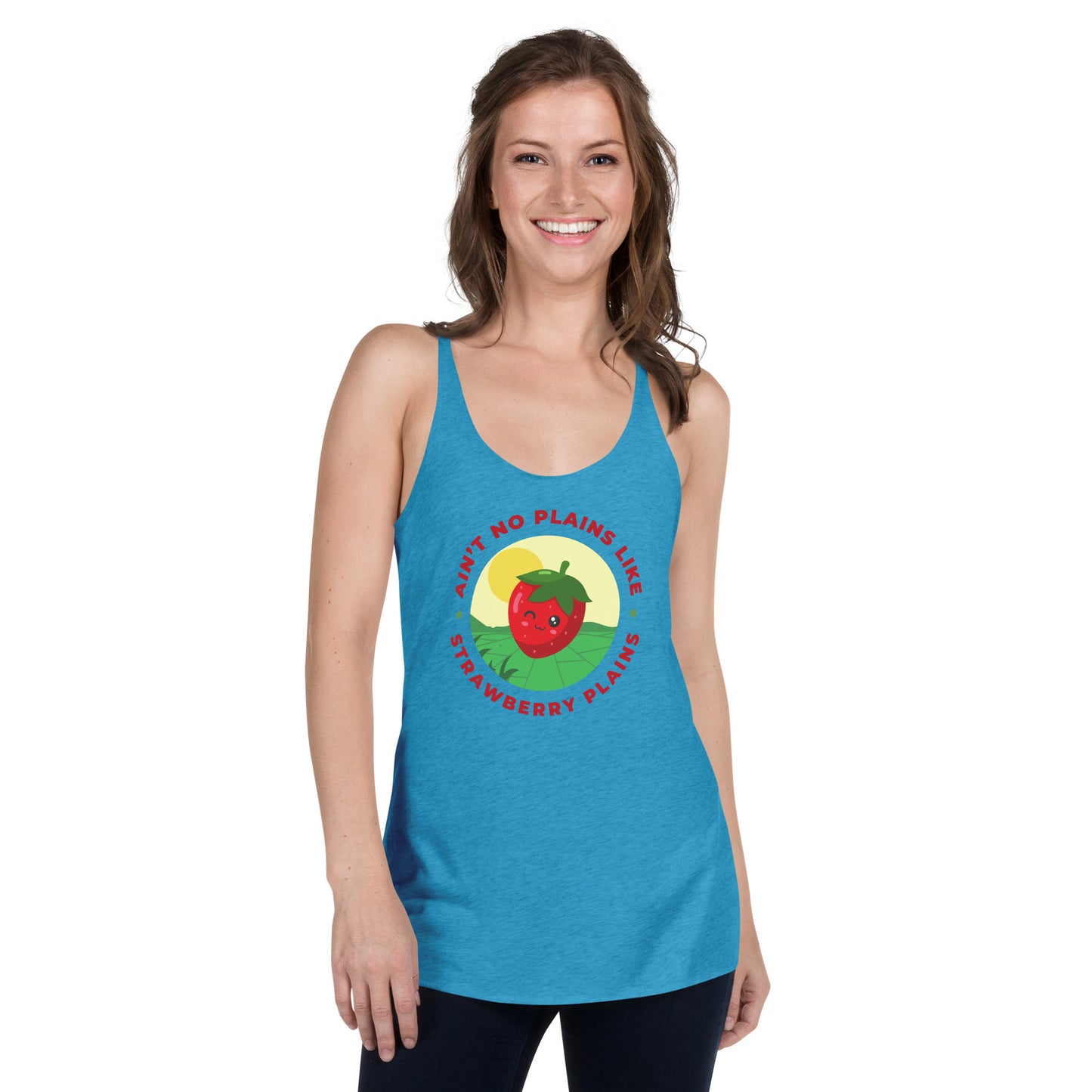 Ain't No Plains Like Strawberry Plains Women's Racerback Tank